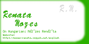 renata mozes business card